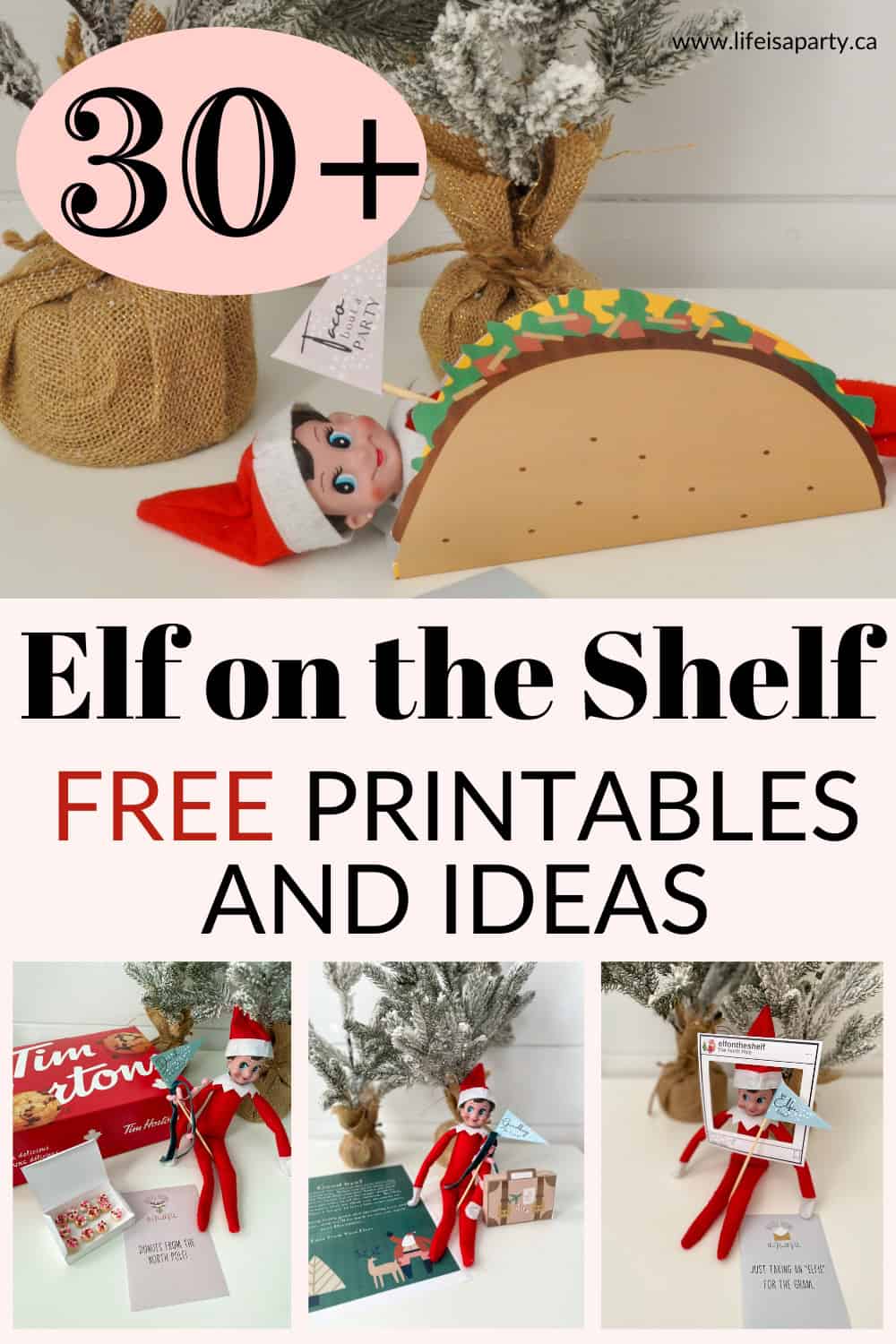 Elf on the shelf free printables and ideas.